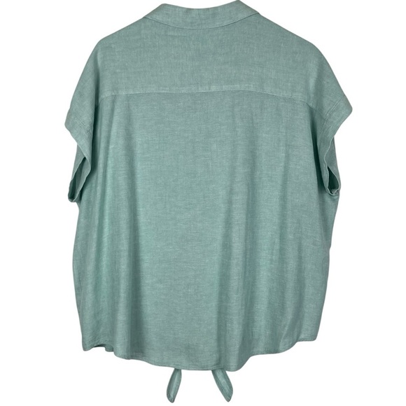 Weatherproof Vintage Washable Linen Lt. Green Women’s Blouse Size Large - Picture 2 of 11